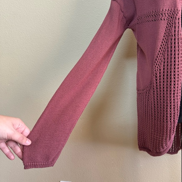 Element top women large cotton blend long sleeve open front cardigan sweater - Picture 3 of 10